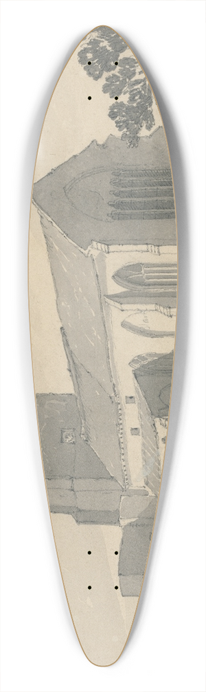 John Sell Cotman - Ingham Church, Norfolk 39.3 inch art pintail longboard deck