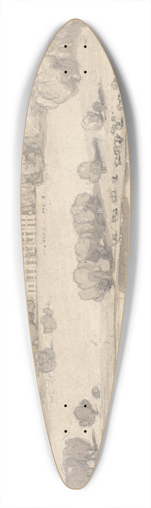 John Sell Cotman - Raynham Hall, Norfolk 39.3 inch art pintail longboard deck