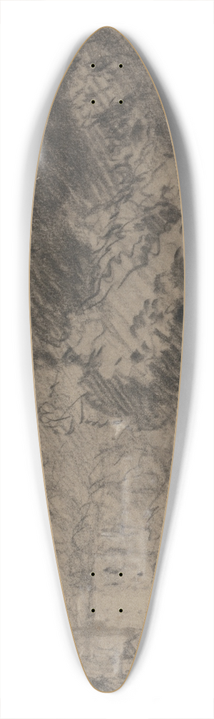 John Sell Cotman - River Landscape, Probably near Thorpe, Norfolk 39.3 inch art pintail longboard deck