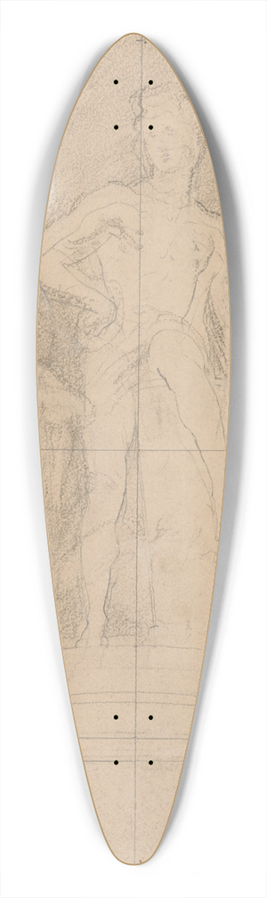 John Singer Sargent - AllegoricalStudy 39.3 inch art pintail longboard deck