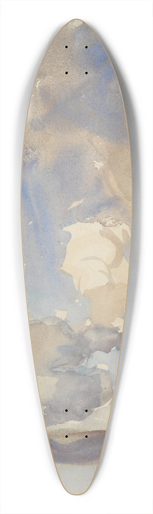 John Singer Sargent - Clouds 39.3 inch art pintail longboard deck