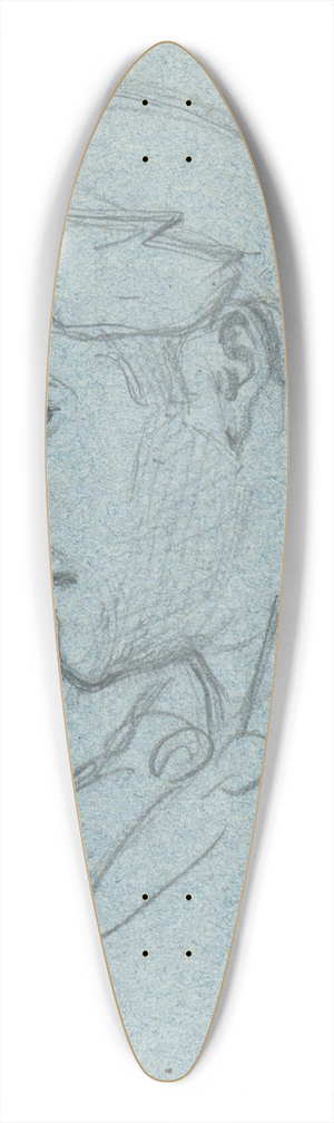 John Singer Sargent - Head of a YoungMan 39.3 inch art pintail longboard deck