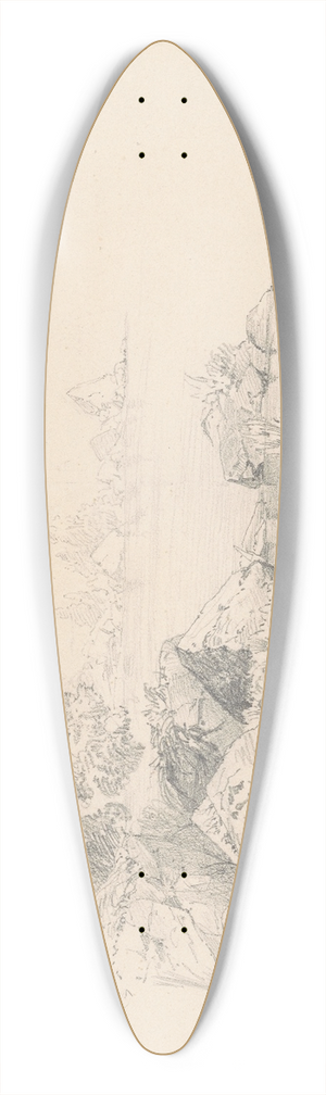 John Singer Sargent - Lake Shore 39.3 inch art pintail longboard deck