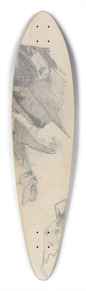 John Singer Sargent - Men Sleeping on Deck of Ship 39.3 inch art pintail longboard deck