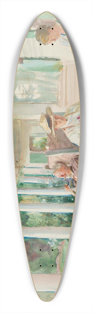 John Singer Sargent - On the Verandah 39.3 inch art pintail longboard deck