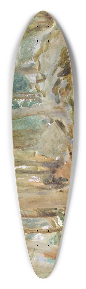John Singer Sargent - Pine Woods, Purtud 39.3 inch art pintail longboard deck