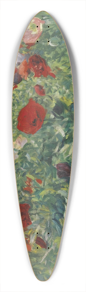 John Singer Sargent - Poppies (A Study of Poppies for Carnation, Lily, Lily, Rose) 39.3 inch art pintail longboard deck
