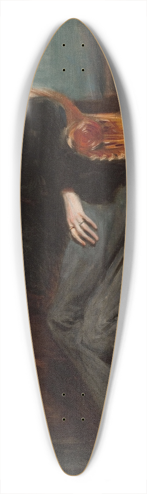 John Singer Sargent - Robert Louis Stevenson 39.3 inch art pintail longboard deck