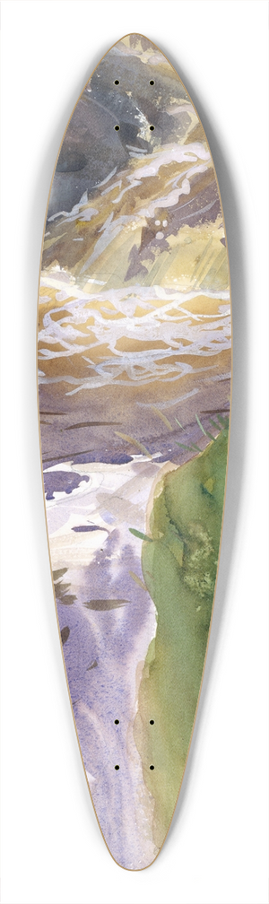 John Singer Sargent - Rushing Water 39.3 inch art pintail longboard deck