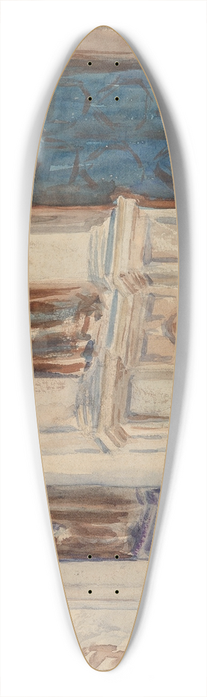 John Singer Sargent - Santa Maria della Salute, Venice 39.3 inch art pintail longboard deck