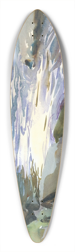 John Singer Sargent - Stream and Rocks 39.3 inch art pintail longboard deck