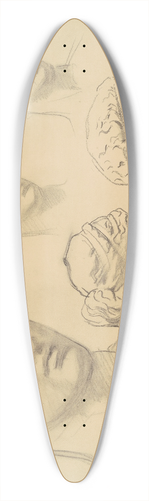 John Singer Sargent - Studies for Apollo and the Muses 39.3 inch art pintail longboard deck
