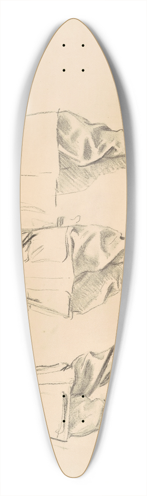 John Singer Sargent - Studies for General Officers of World War I 39.3 inch art pintail longboard deck