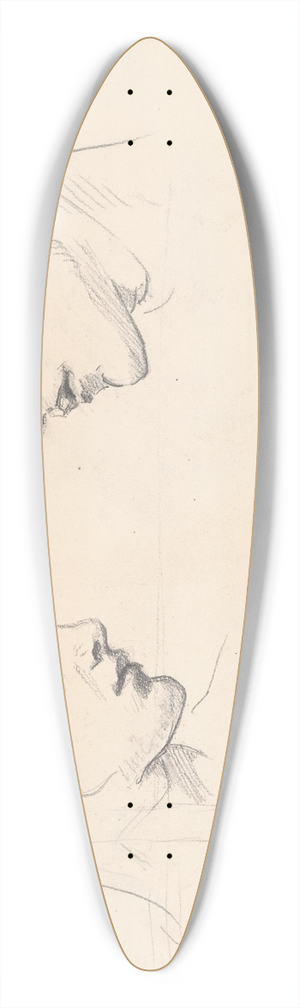 John Singer Sargent - Studies of a Mans Head 39.3 inch art pintail longboard deck
