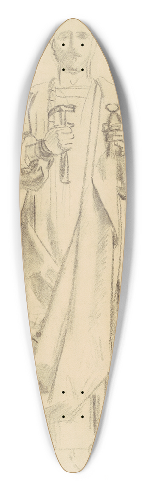 John Singer Sargent - Study for Dogma of the Redemption  Frieze of Angels (recto) 39.3 inch art pintail longboard deck
