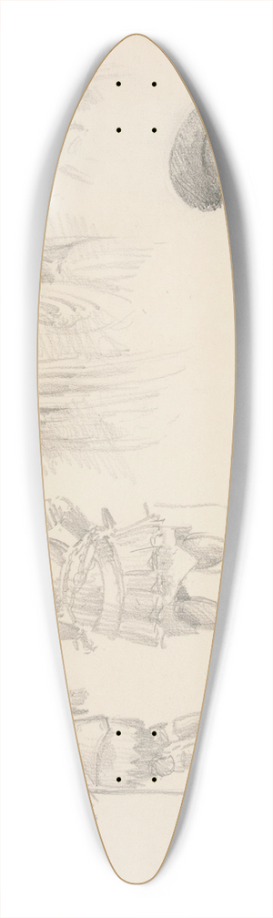 John Singer Sargent - Study of SixFigures 39.3 inch art pintail longboard deck