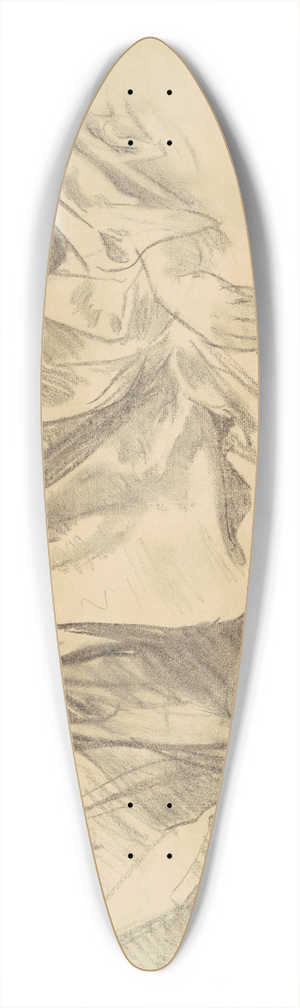 John Singer Sargent - Study of the Crucifixion for Fifteen Mysteries of the Rosary 39.3 inch art pintail longboard deck