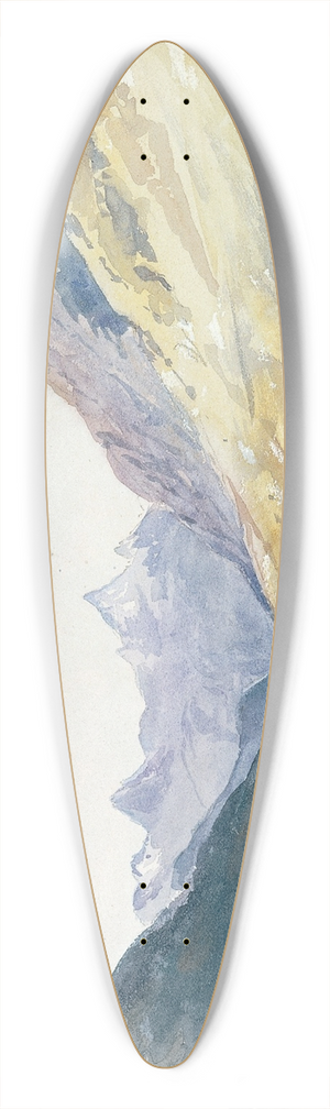 John Singer Sargent - Summit of Bernina Pass 39.3 inch art pintail longboard deck John Singer Sargent - Summit of Bernina Pass 39.3 inch art pintail longboard deck