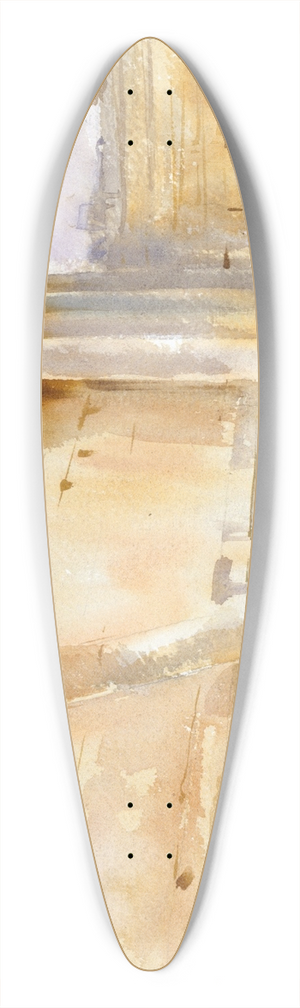 John Singer Sargent - Temple of Bacchus, Baalbek 39.3 inch art pintail longboard deck