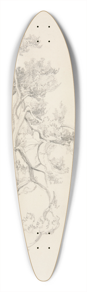John Singer Sargent - Tree andFoliage 39.3 inch art pintail longboard deck