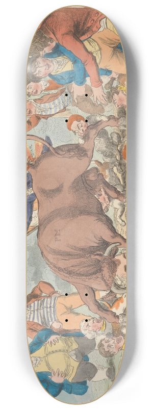 Charles Williams - The Norwich Bull-Bait 8.25 inch art skate deck
