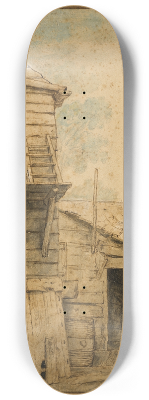 Adriaen van Ostade - Farmyard 8.25 inch art skate deck