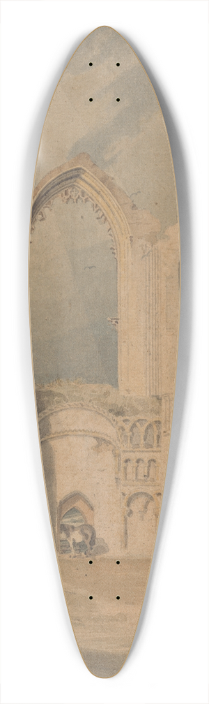John Thirtle - Castle Acre Priory 39.3 inch art pintail longboard deck