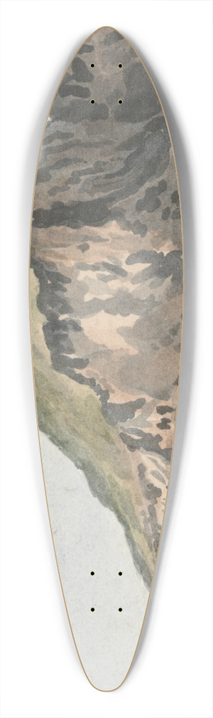 John Thomas Serres - Gibraltar, The Signal House 39.3 inch art pintail longboard deck