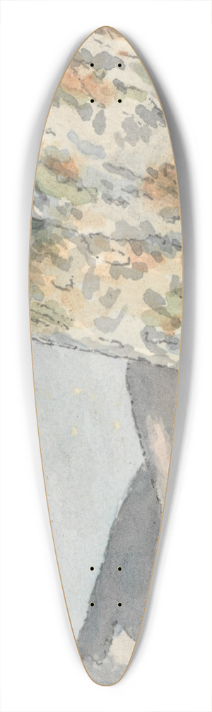John Thomas Serres - The South Foreland and Shakespeares Cliff 39.3 inch art pintail longboard deck