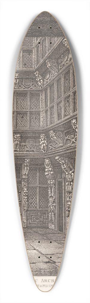 John Thomas Smith - Domestic Architecture, A Magnificent Mansion Lately Standing in Hart Street, Crutched Friars 39.3 inch art pintail longboard deck
