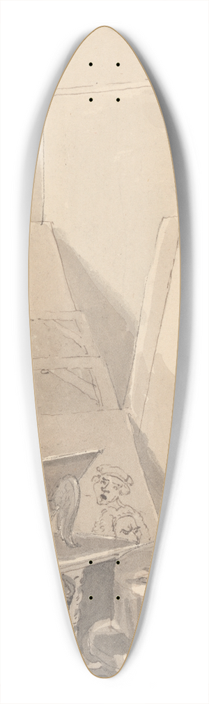 John Thomas Smith - Hogarth Making up a Portrait of H. Fielding, for a Bookseller.. 39.3 inch art pintail longboard deck