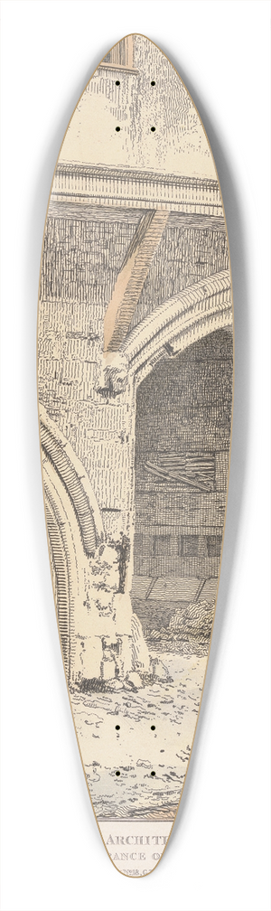 John Thomas Smith - The South Entrance of Dukes Place 39.3 inch art pintail longboard deck John Thomas Smith - The South Entrance of Dukes Place 39.3 inch art pintail longboard deck