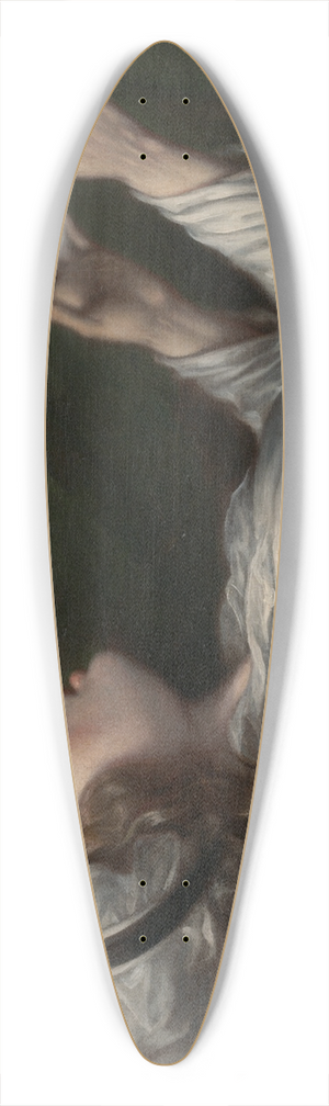 John Trumbull - Sarah Trumbull (Sarah Hope Harvey) on HerDeathbed 39.3 inch art pintail longboard deck