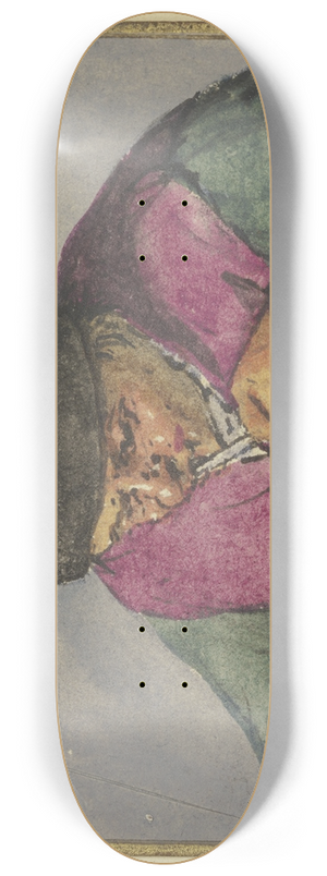Adriaen van Ostade - Halbfigur eines sitzenden Bauerns mit Pfeife 8.25 inch art skate deck