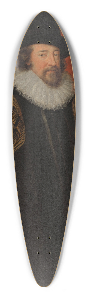 John Vanderbank - Portrait of Francis Bacon (1561-1626) 39.3 inch art pintail longboard deck