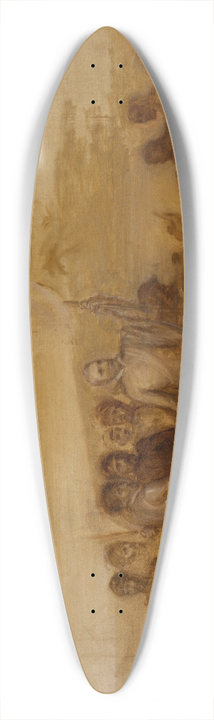 John Vanderlyn - The Landing Of Columbus 39.3 inch art pintail longboard deck