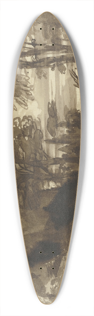 John Varley - A Clearing in a Forest 39.3 inch art pintail longboard deck