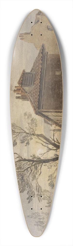 John Varley - Lambeth; On The Surrey Side Between Westminster And Blackfriars Bridge 39.3 inch art pintail longboard deck John Varley - Lambeth; On The Surrey Side Between Westminster And Blackfriars Bridge 39.3 inch art pintail longboard deck