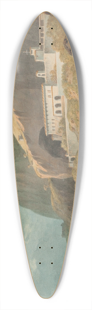 John Warwick Smith - A convent at Amalfi near Salerno, Italy 39.3 inch art pintail longboard deck