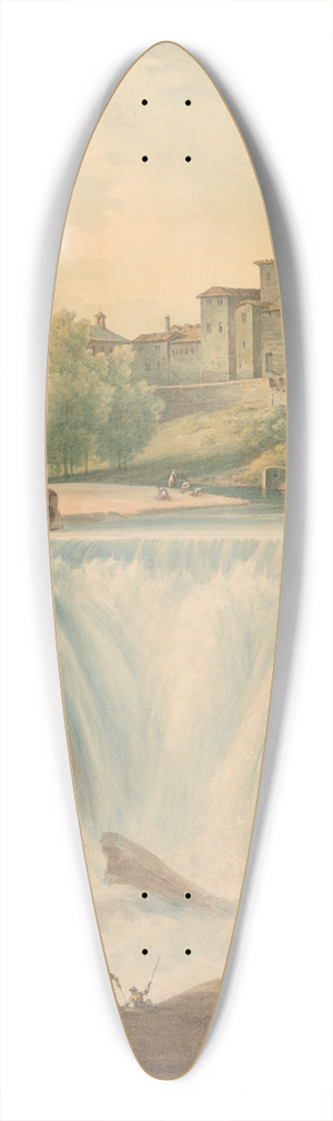 John Warwick Smith - Falls of Tivoli 39.3 inch art pintail longboard deck