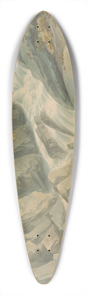 John Warwick Smith - Hafod; Upper Part of Cascade 39.3 inch art pintail longboard deck John Warwick Smith - Hafod; Upper Part of Cascade 39.3 inch art pintail longboard deck