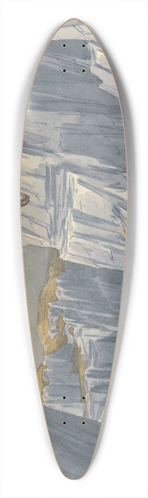 John Warwick Smith - The Slate Quarries at Bron Llwyd 39.3 inch art pintail longboard deck