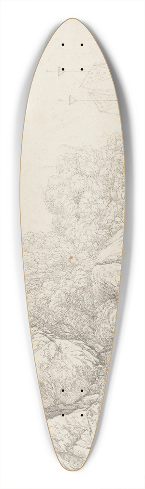 John Webber - View in Macao 39.3 inch art pintail longboard deck