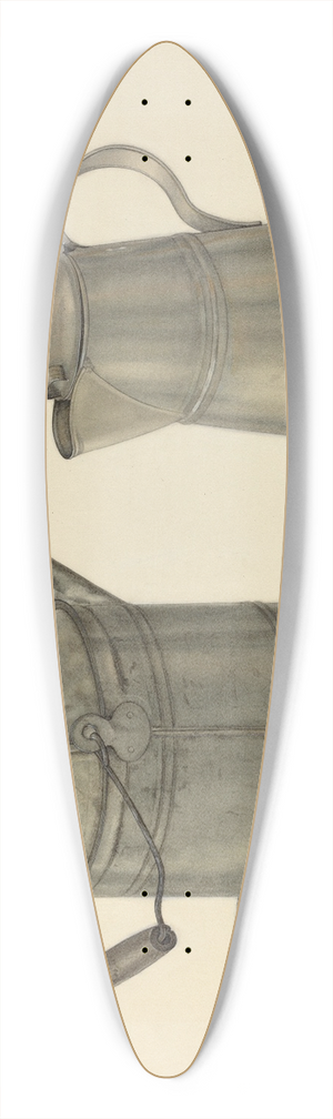 John Wilkes - Zoar Tin Coffee Pot and Pail 39.3 inch art pintail longboard deck