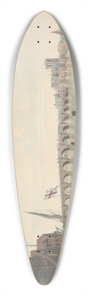 John William Edye - A View of Westminster Bridge, the Abbey and Church 39.3 inch art pintail longboard deck