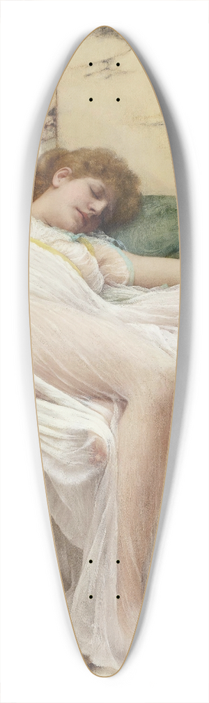 John William Godward - A Siesta 39.3 inch art pintail longboard deck