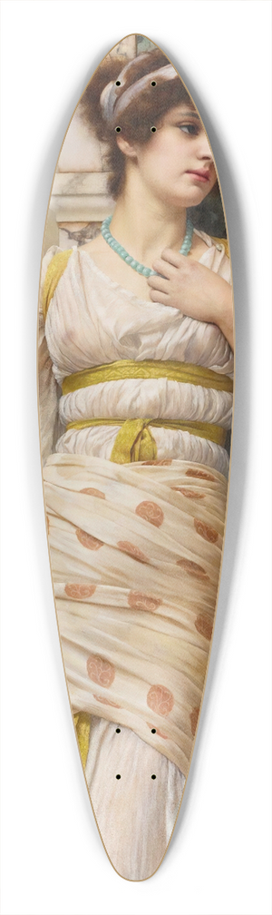 John William Godward - At the fountain 39.3 inch art pintail longboard deck