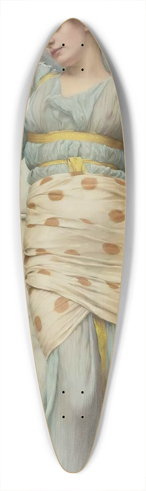 John William Godward - Beauty In A Marble Room 39.3 inch art pintail longboard deck