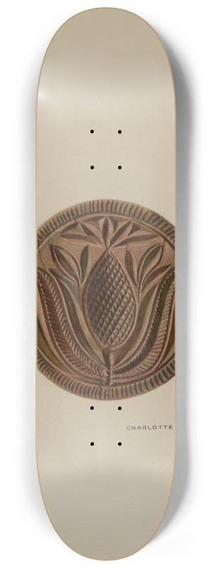 Charlotte Angus - Pa. German Butter Mold 8.25 inch art skate deck