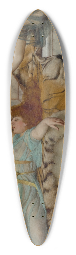 John William Godward - Mischief and Repose 39.3 inch art pintail longboard deck